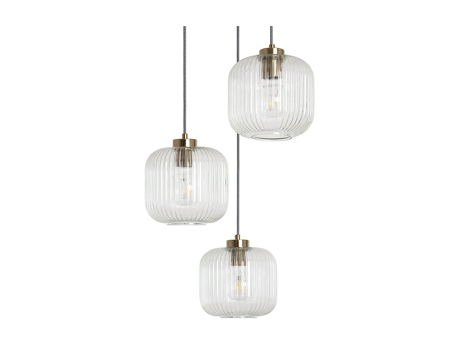 Lámpara Colgante Cristal Tri Wilde Transparente