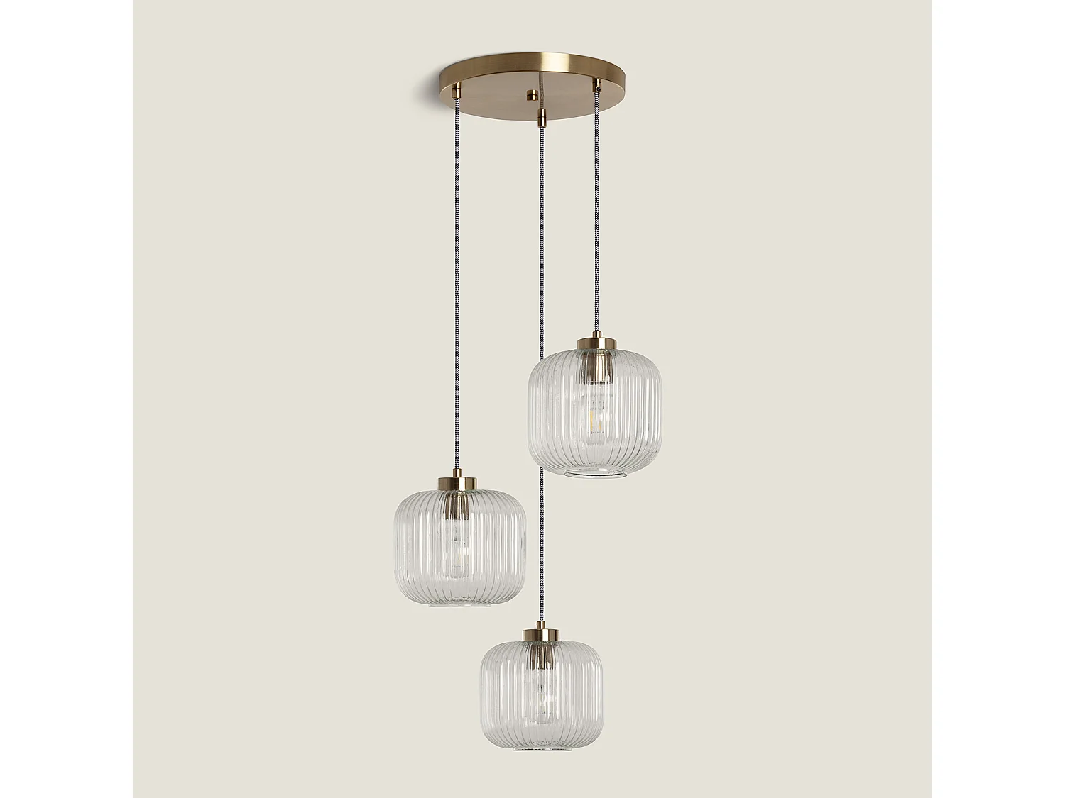 Lámpara Colgante Cristal Tri Wilde Transparente