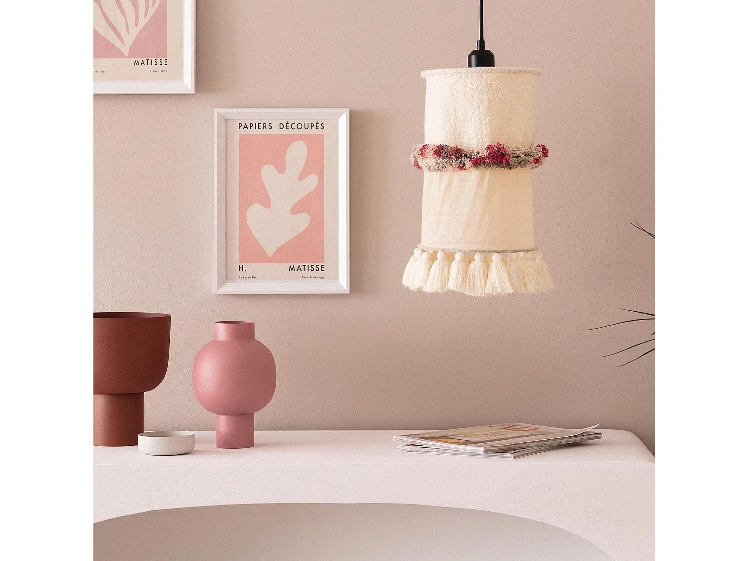 Suspension Coton Haida  Blanc cassé