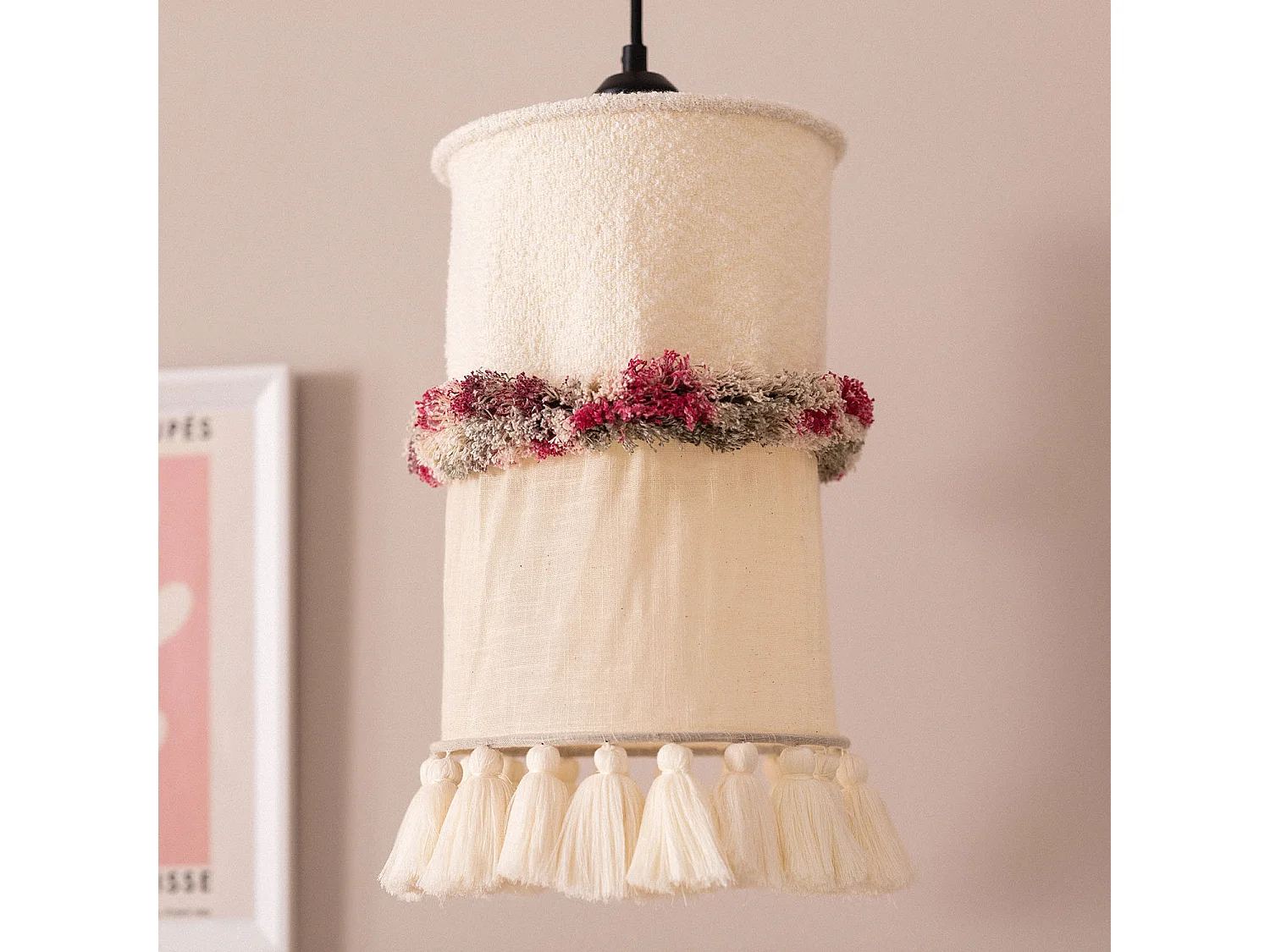 Suspension Coton Haida  Blanc cassé