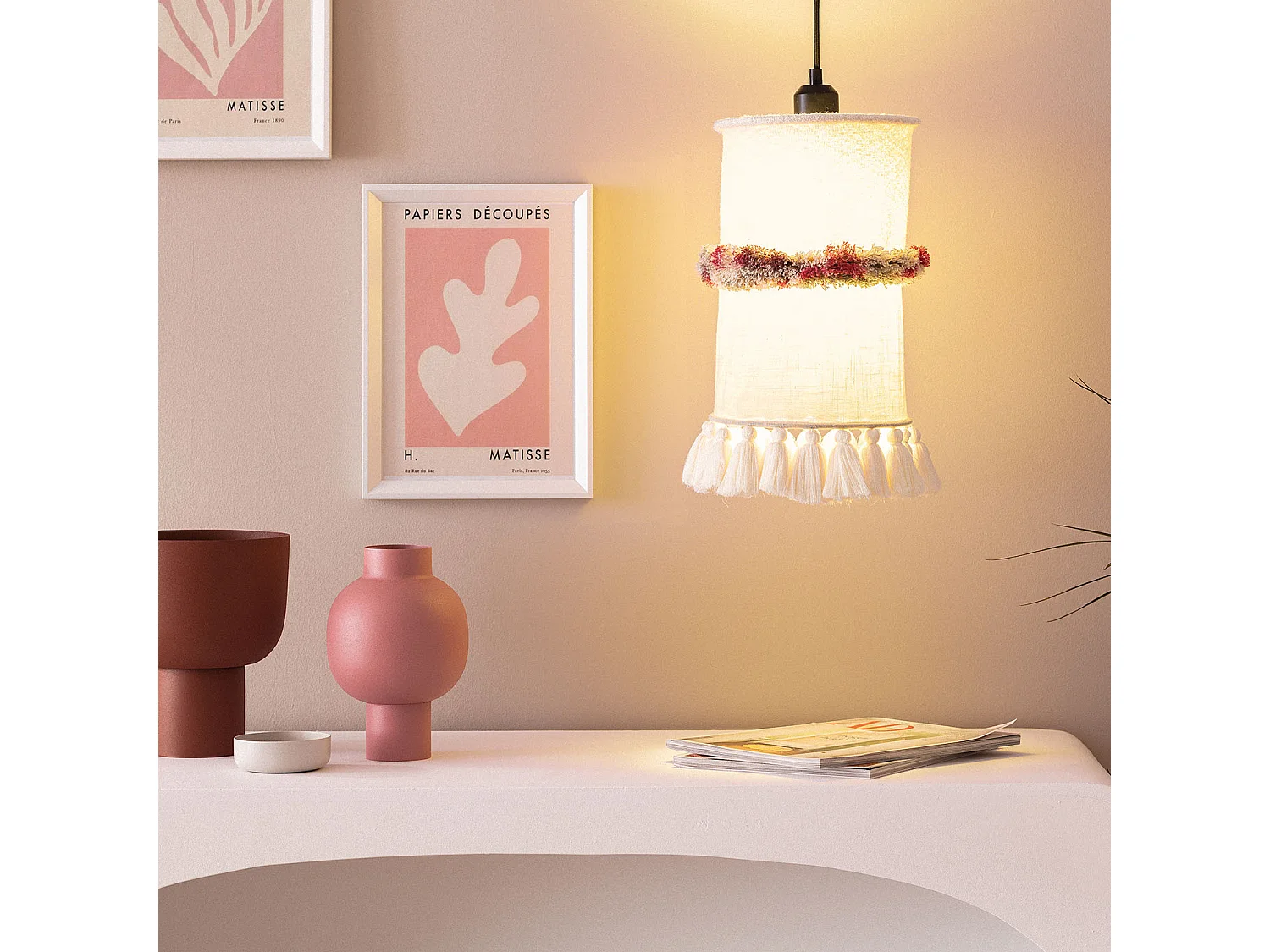 Suspension Coton Haida  Blanc cassé