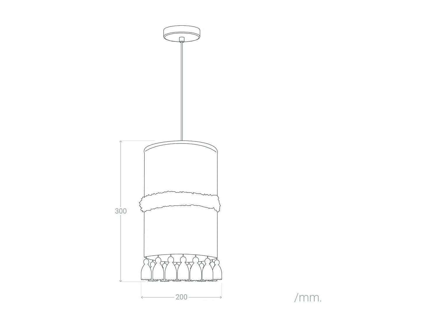 Suspension Coton Haida  Blanc cassé