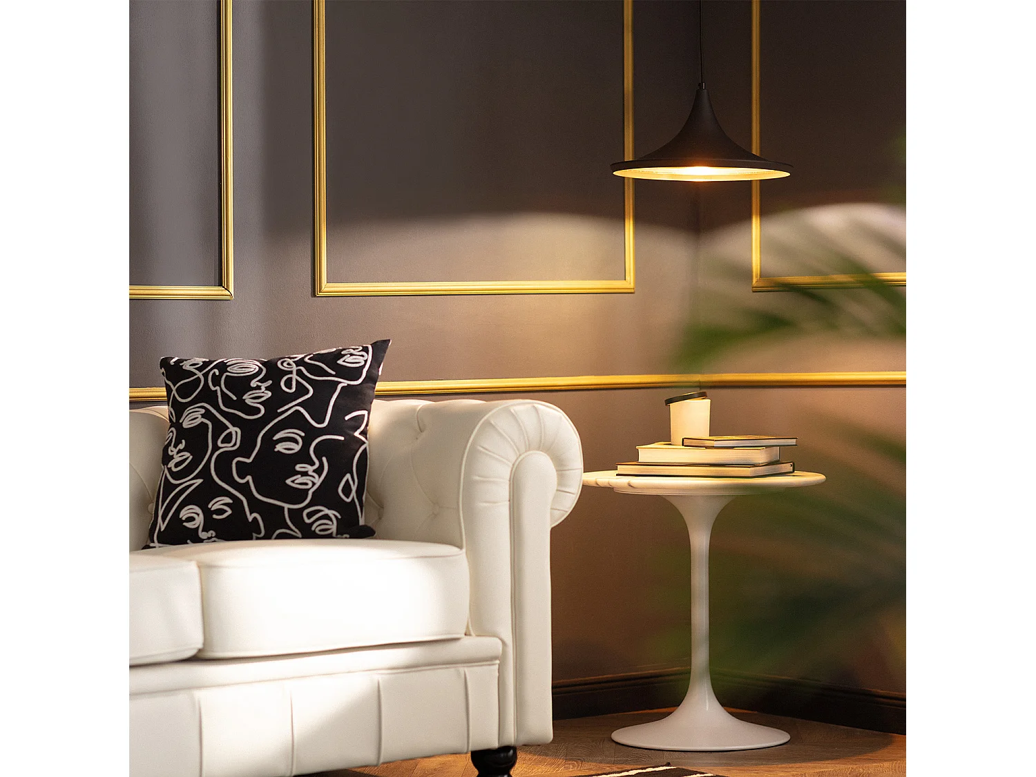 Suspension Métal Presley Noir