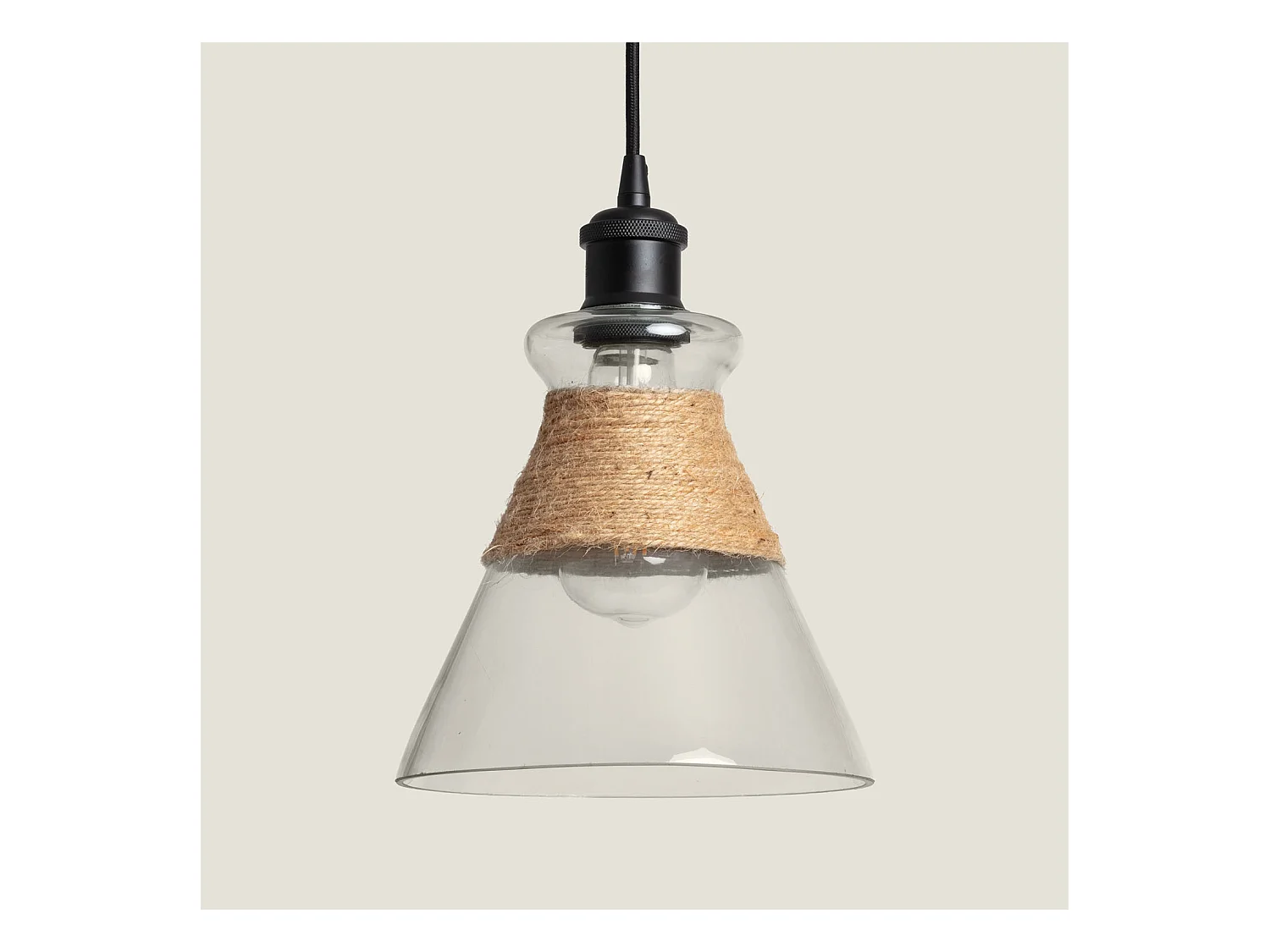 Suspension Verre Royesa Noir