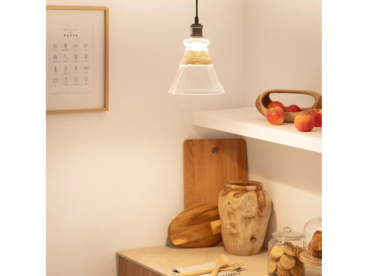 Suspension Verre Royesa Noir