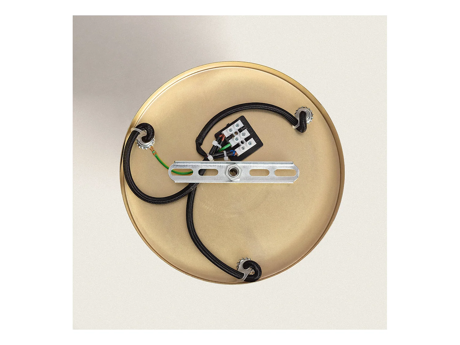 Suspension Métal et Verre Tri Baudelaire  Rose