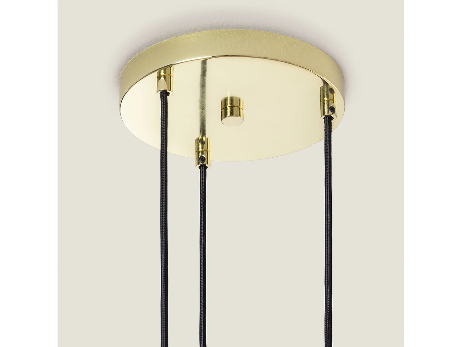 Lámpara Colgante Metal y Cristal Tri Baudelaire Rosa
