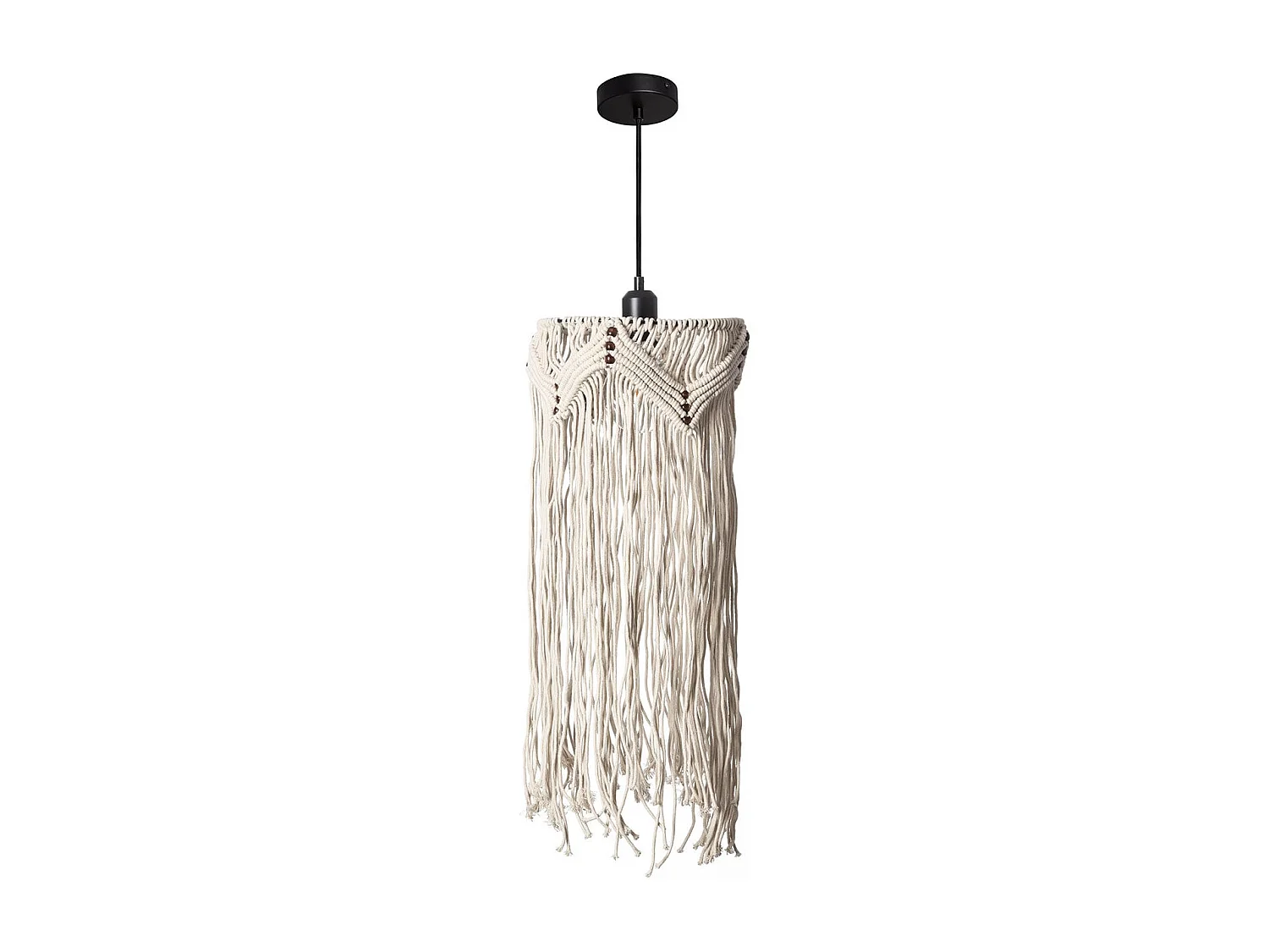 Lámpara Colgante Algodón Macramé Nanti Blanco Roto