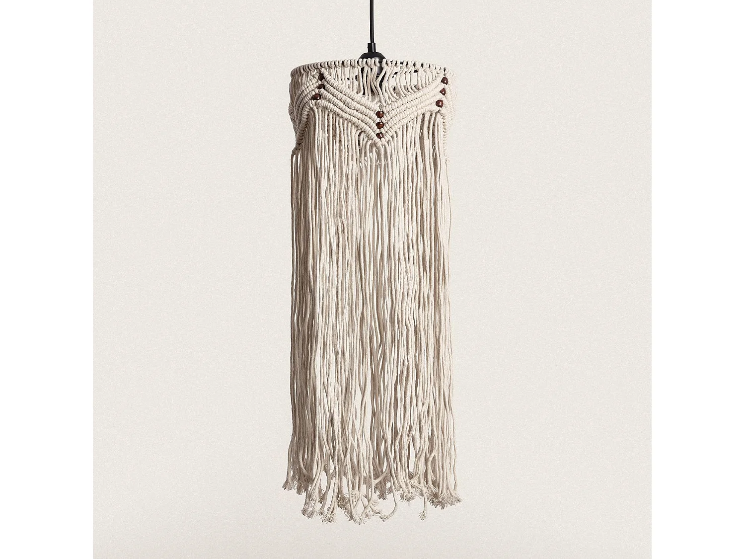 Lámpara Colgante Algodón Macramé Nanti Blanco Roto