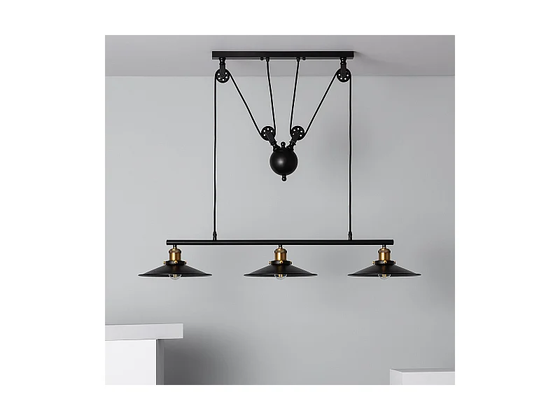 Lámpara Colgante Metal Pusaka Negro