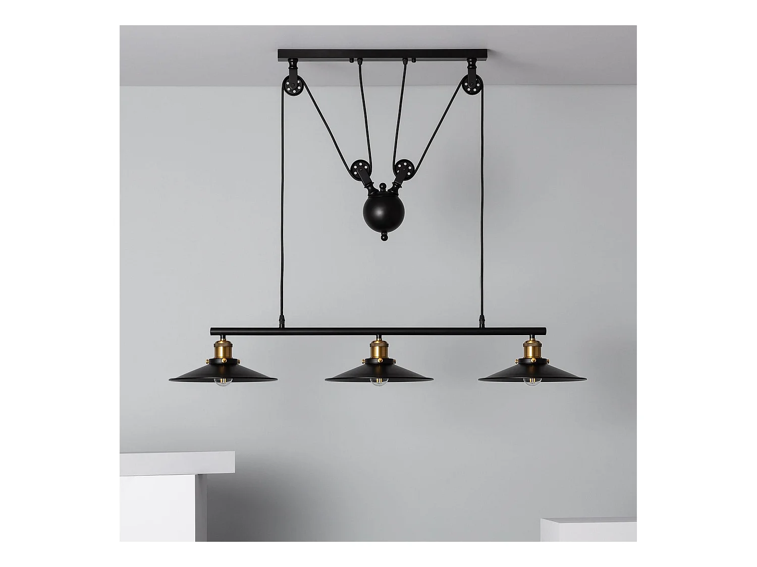 Lámpara Colgante Metal Pusaka Negro