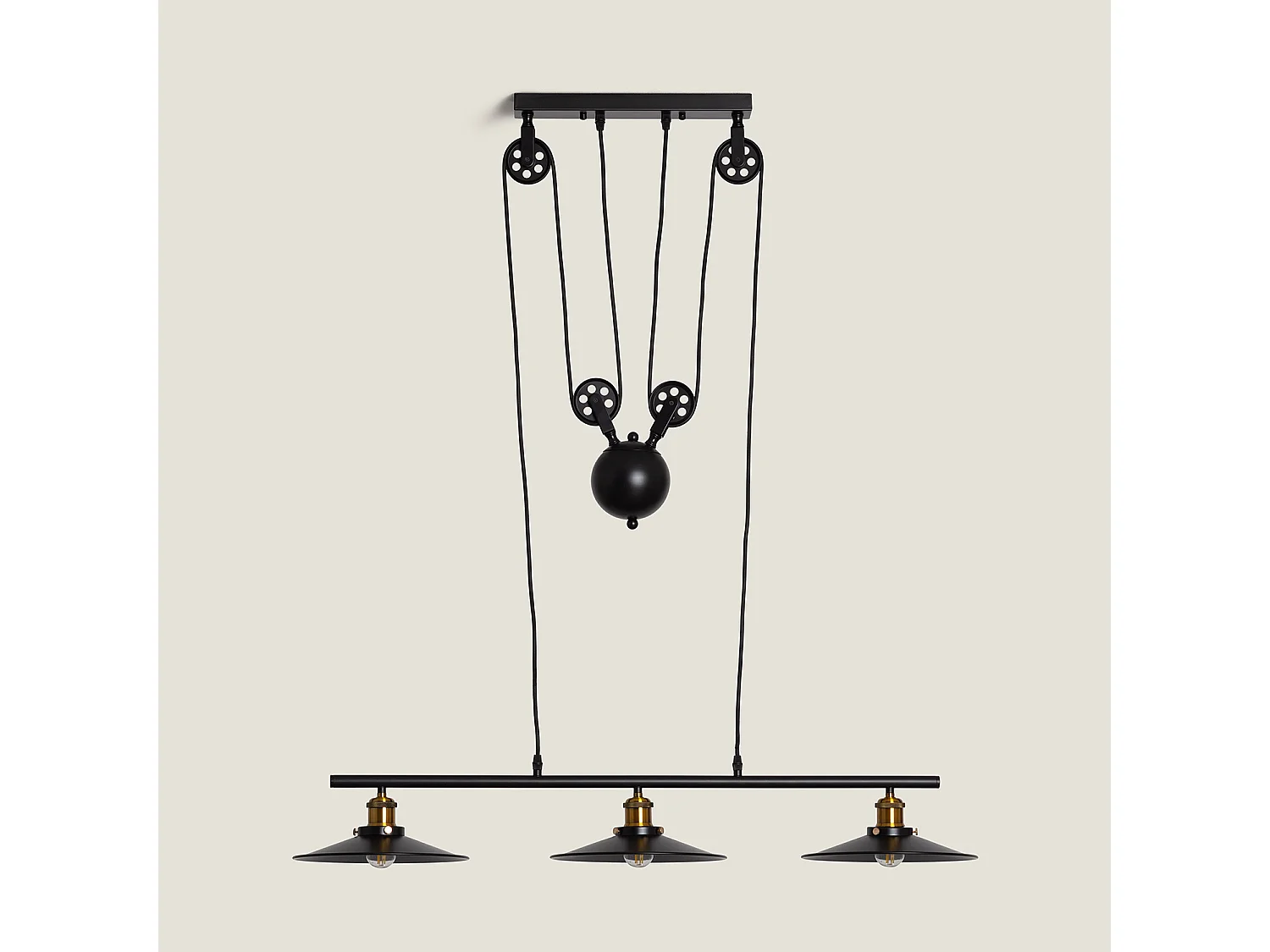 Suspension Métal Pusaka Noir