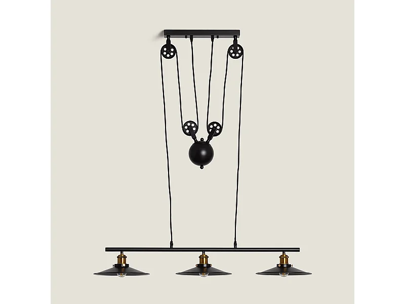 Suspension Métal Pusaka Noir