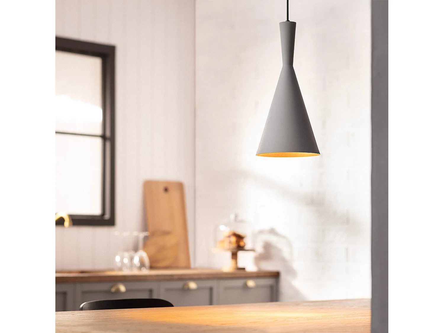 Suspension Aluminium Lennon Gris