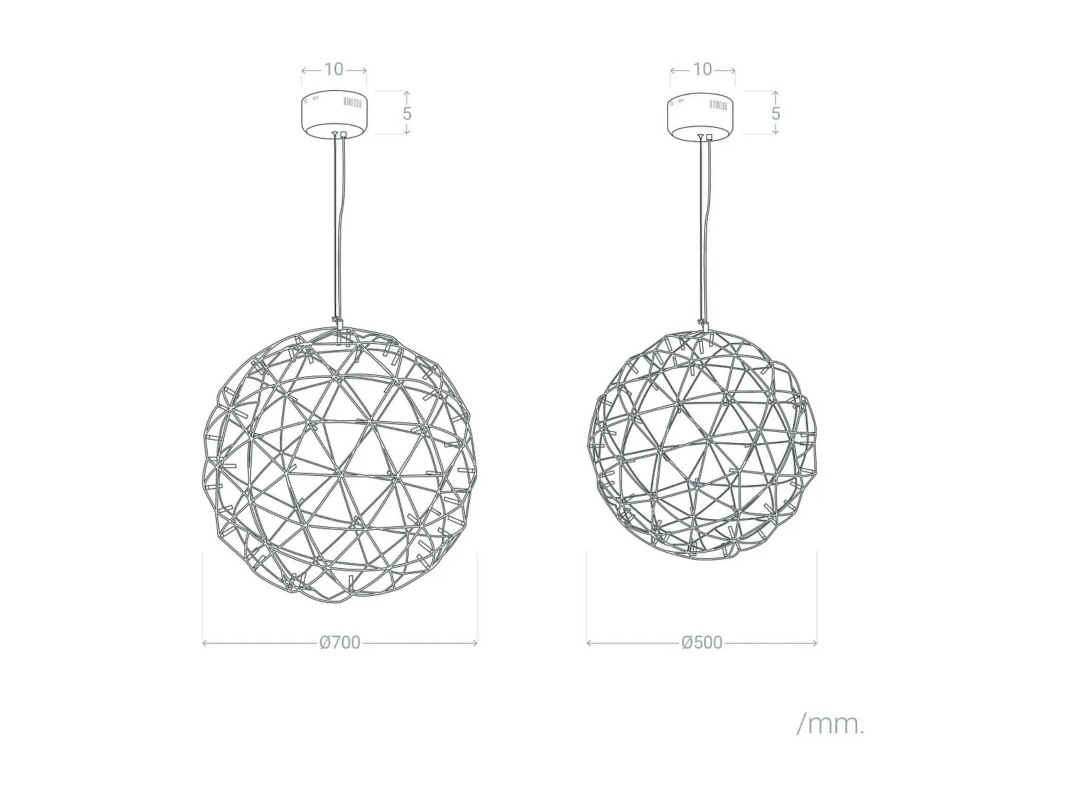 Lámpara Colgante LED 37 W Aluminio Gloria Ø700 mm