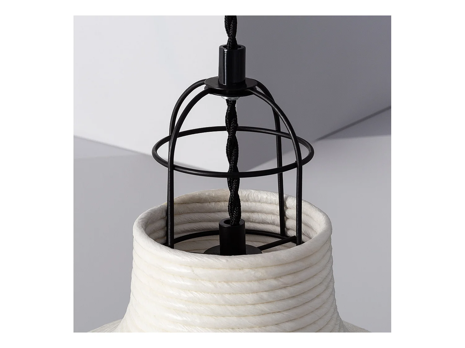 Suspension Papier Tressé Chisa Ivoire