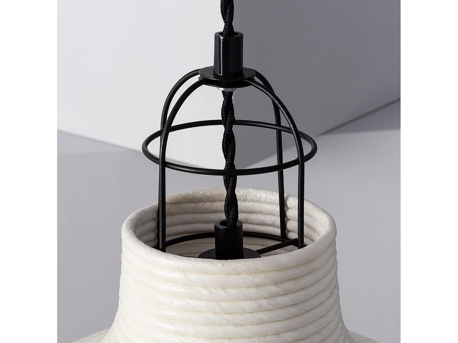 Suspension Papier Tressé Chisa Ivoire