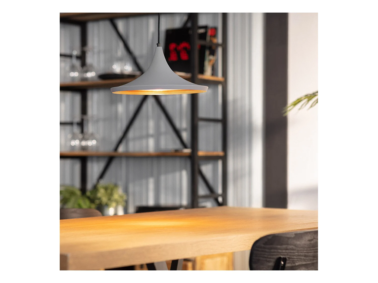 Suspension Métal Presley Gris