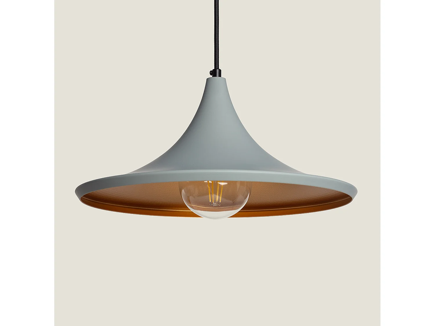 Lámpara Colgante Metal Tri Presley Gris