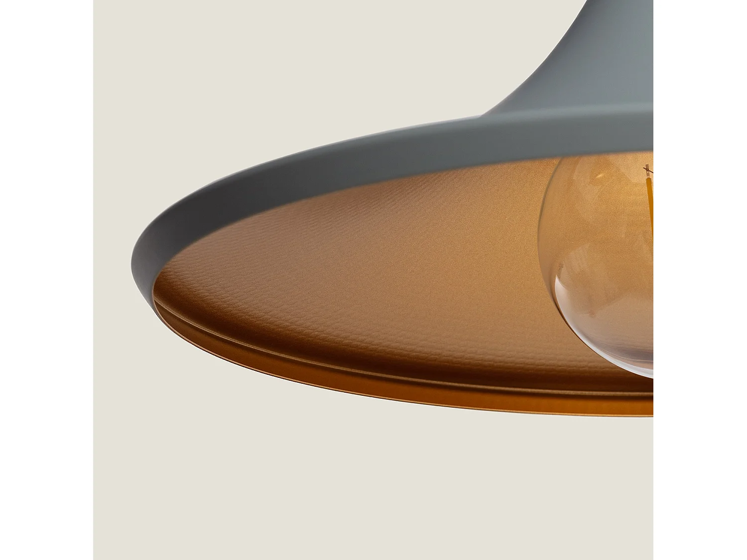 Lámpara Colgante Metal Tri Presley Gris