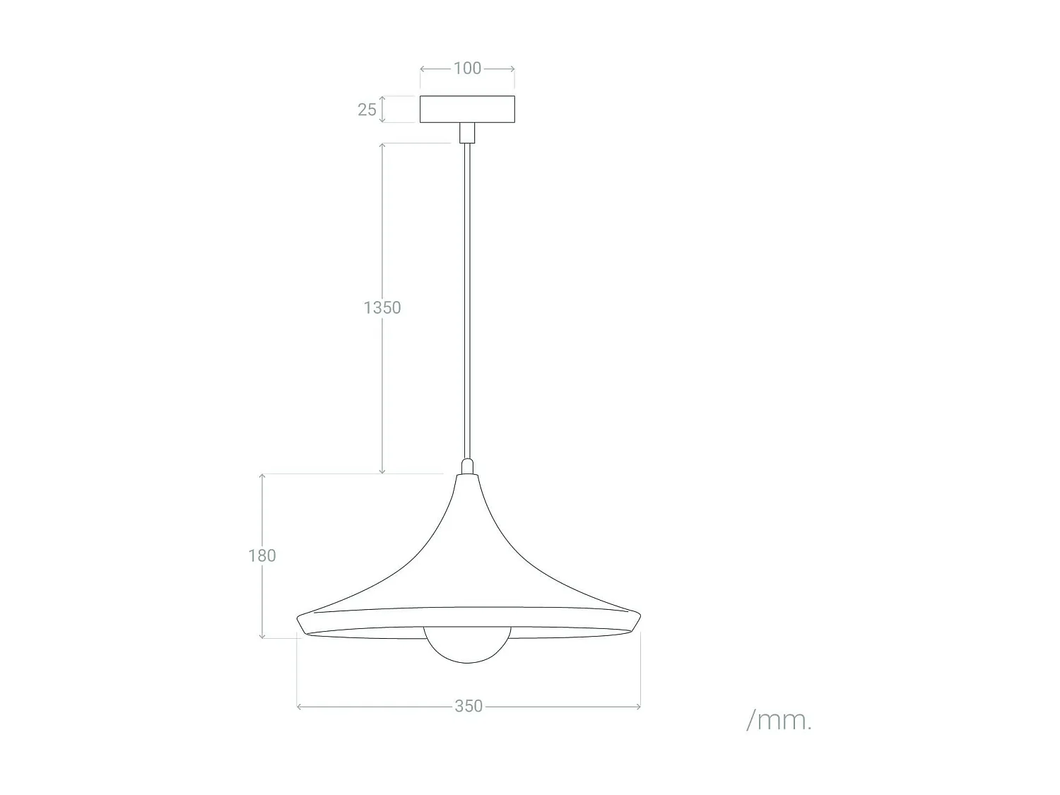 Lámpara Colgante Metal Tri Presley Gris