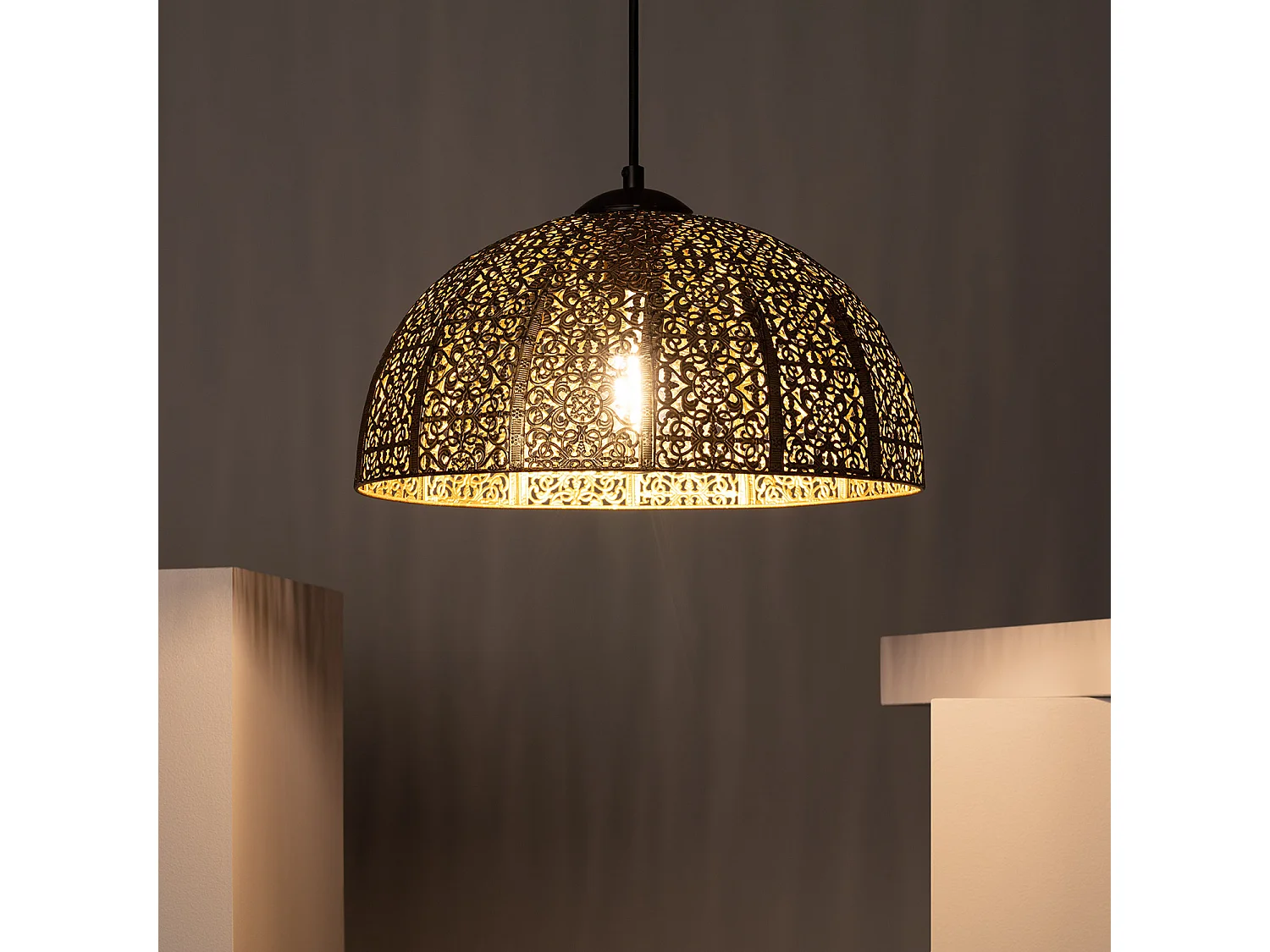 Suspension Métal Aerba Doré