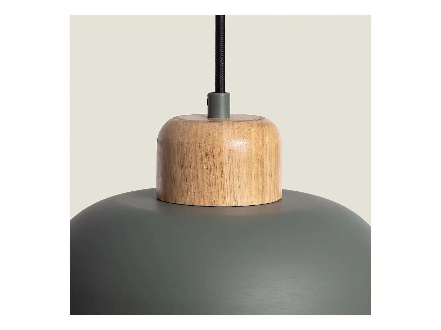 Lampada a Sospensione Metallo e Legno Wawak Verde Celadon