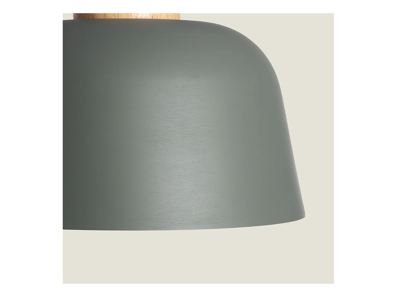 Lampada a Sospensione Metallo e Legno Wawak Verde Celadon