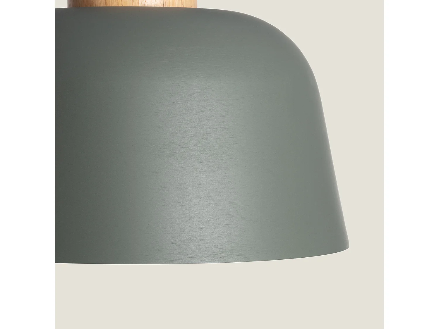 Lampada a Sospensione Metallo e Legno Wawak Verde Celadon