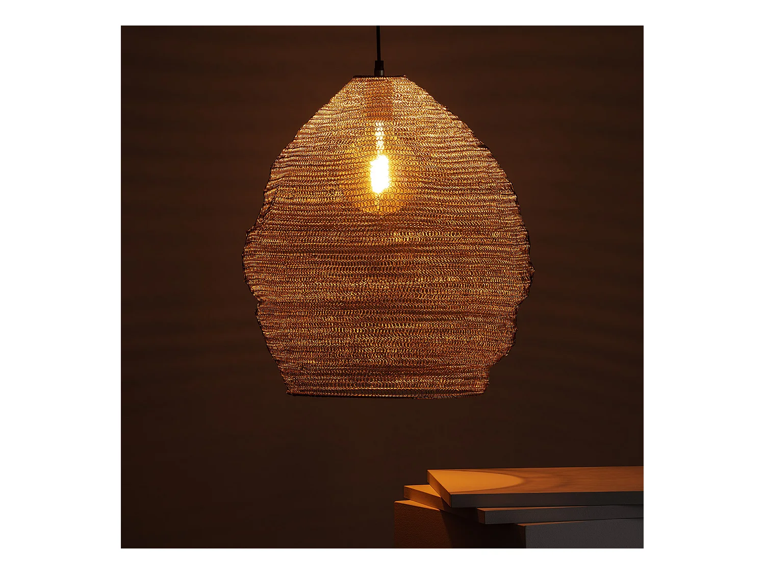 Lámpara Colgante Metal Milos L Plateado