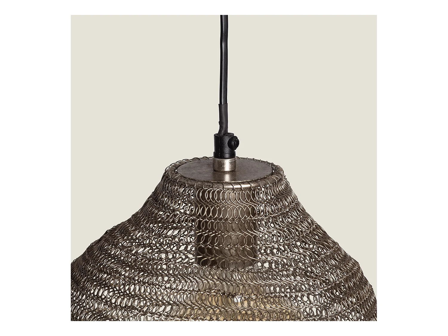 Lámpara Colgante Metal Milos L Plateado