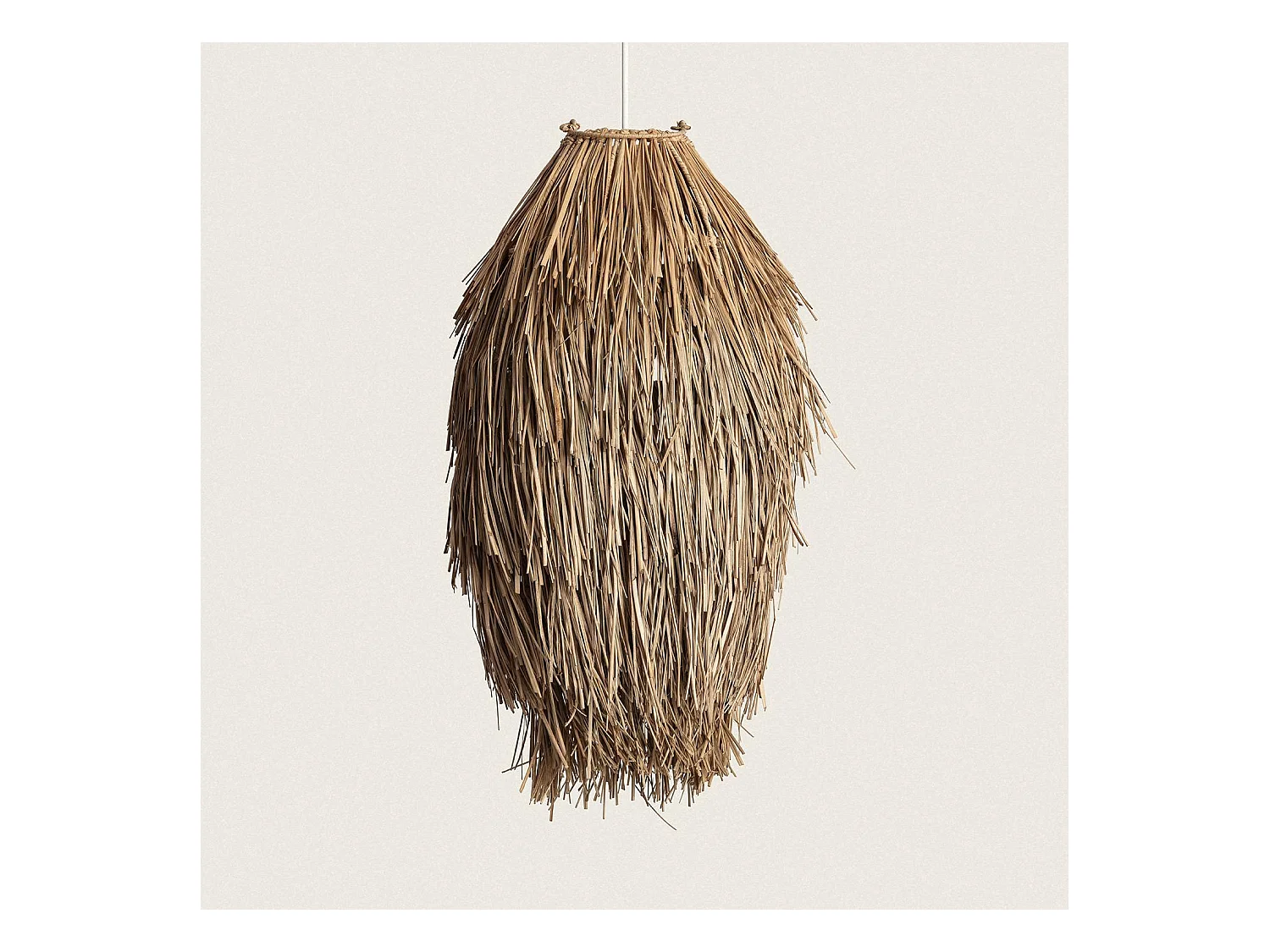 Suspension Fibres Naturelles Extérieure Ramé  Noir extérieur