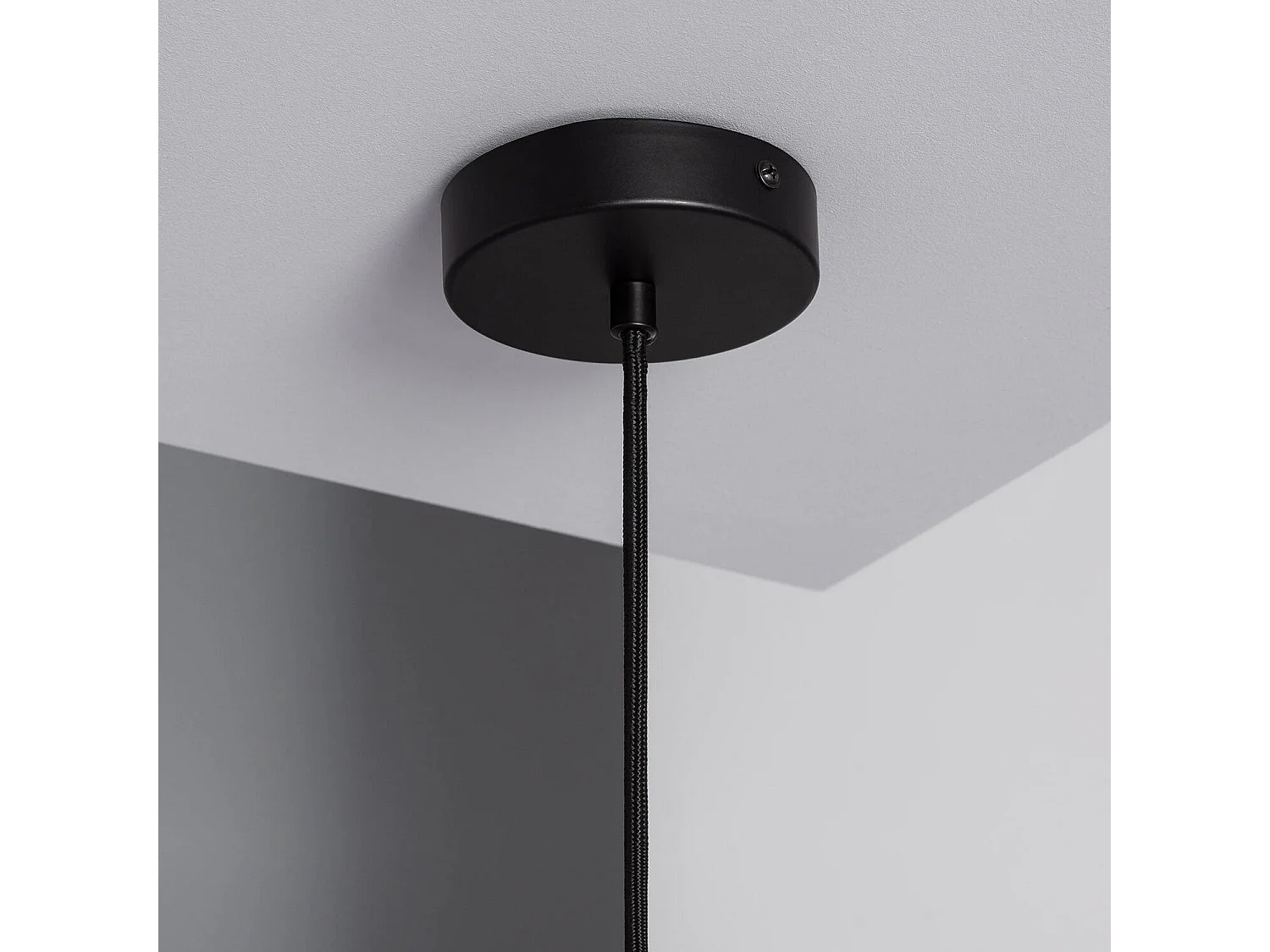 Lámpara Colgante Bambú Shuka Big Acacia Ø600 mm ILUZZIA Textil Negro