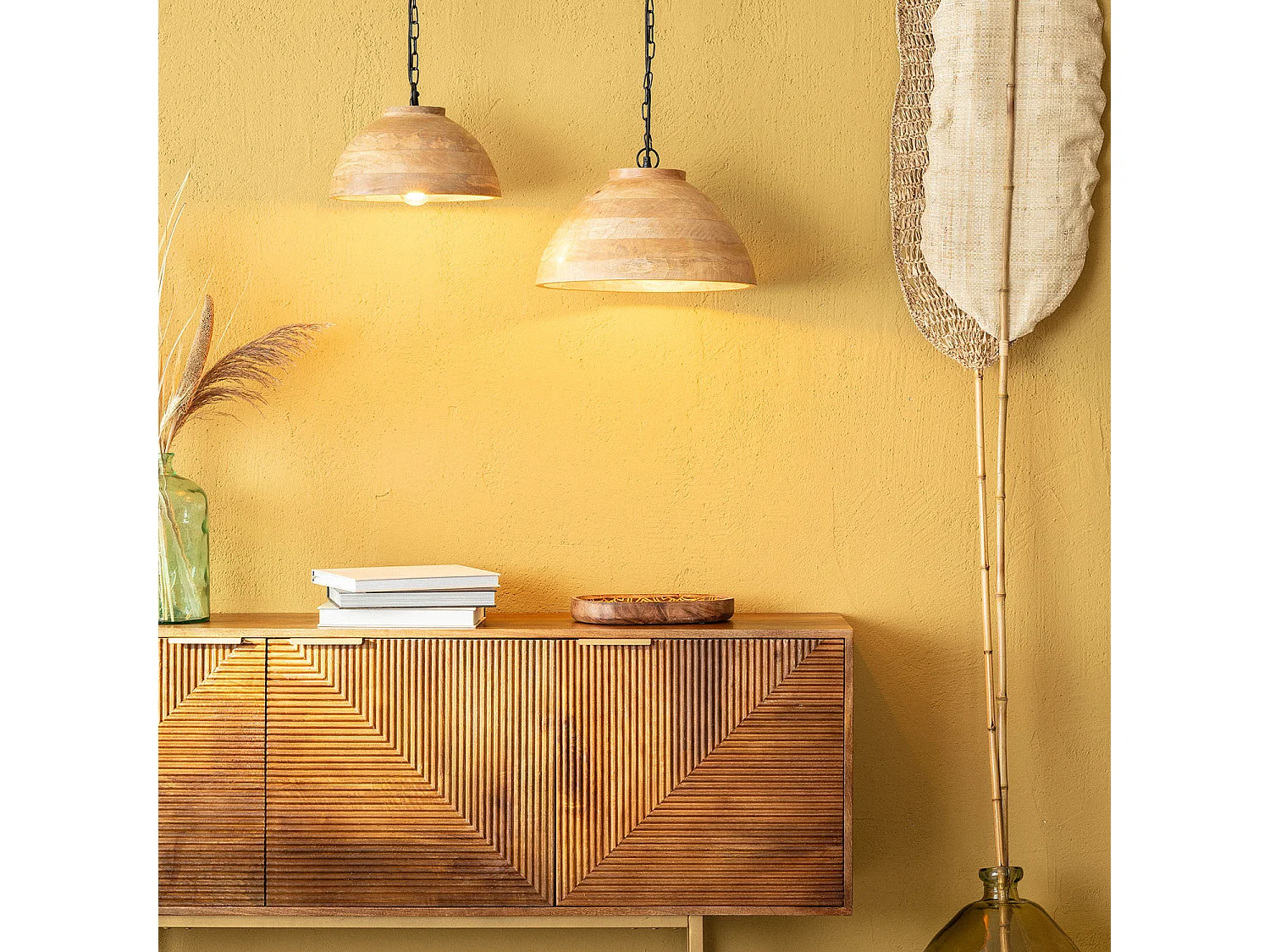 Suspension Bois Naisha S ILUZZIA Brun