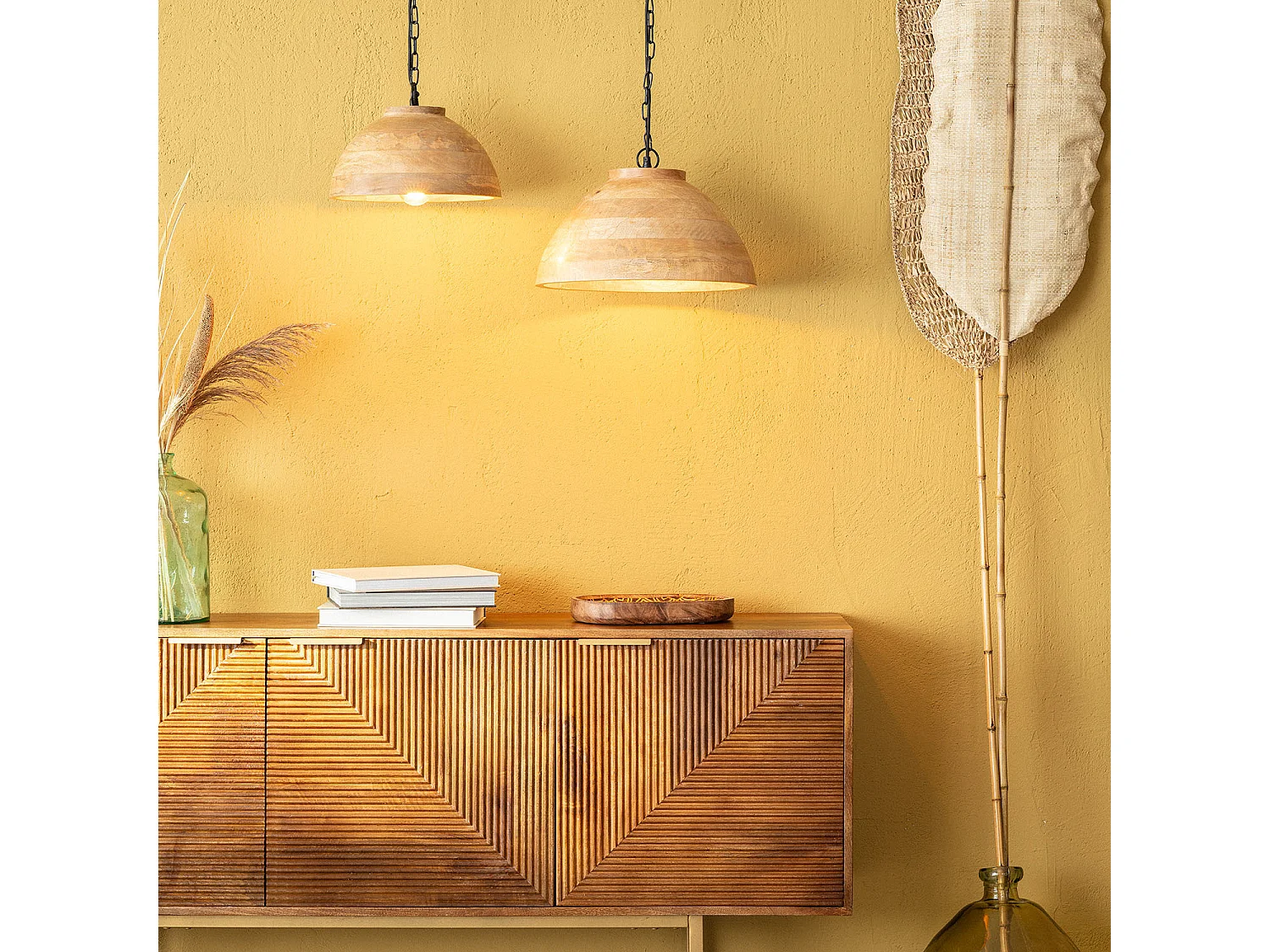 Suspension Bois Naisha S ILUZZIA Brun