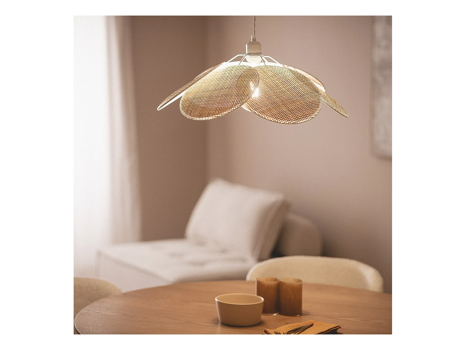 Lampada a Sospensione Rattan Nirvana Intrecciato Naturale