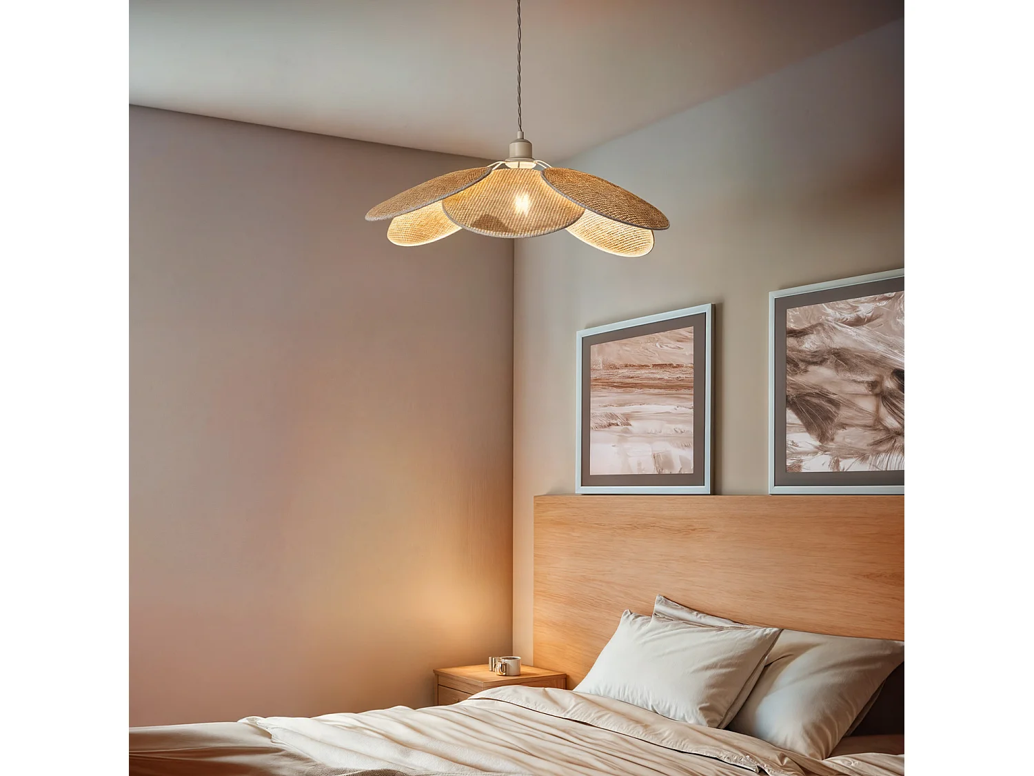 Suspension Rotin Nirvana Naturel tressé