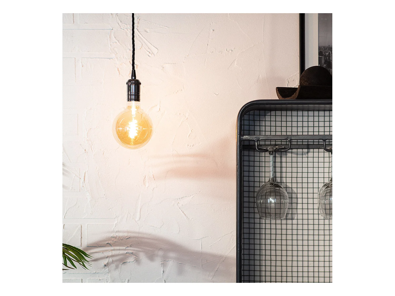 Suspension Métal Sinatra Noir