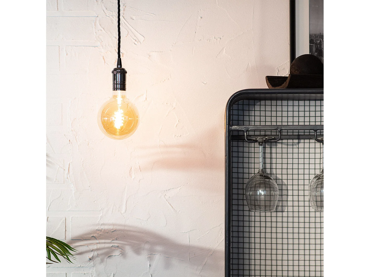 Suspension Métal Sinatra Noir