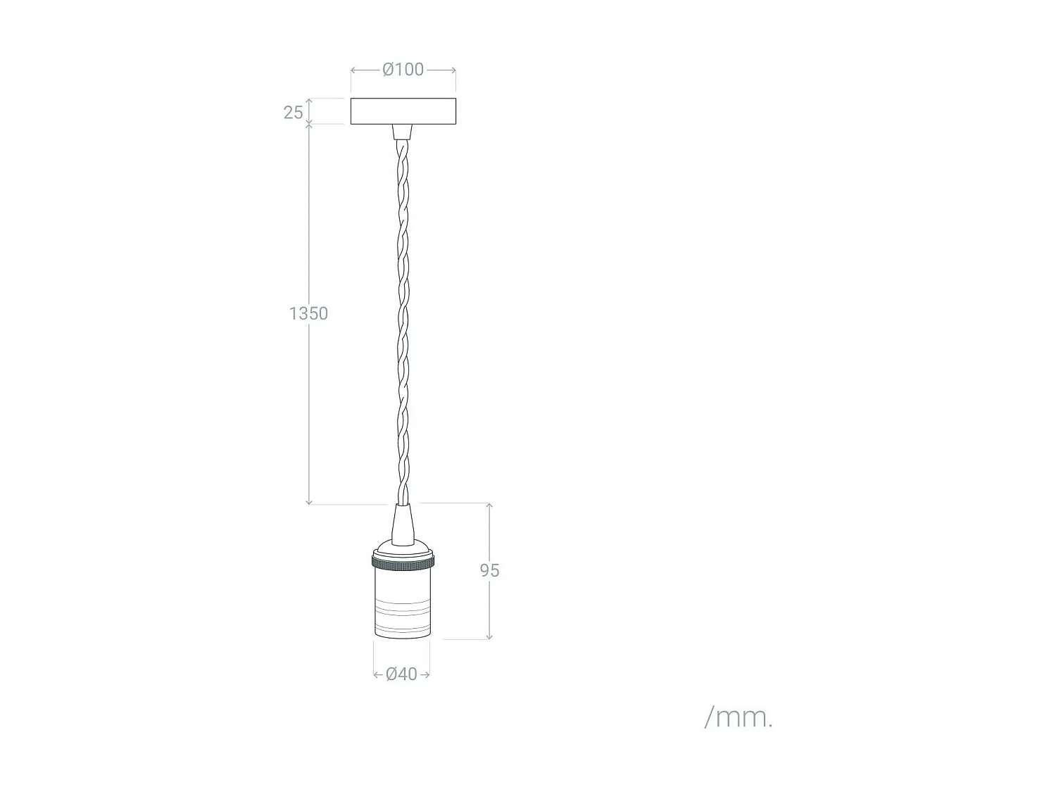 Suspension Métal Sinatra Noir