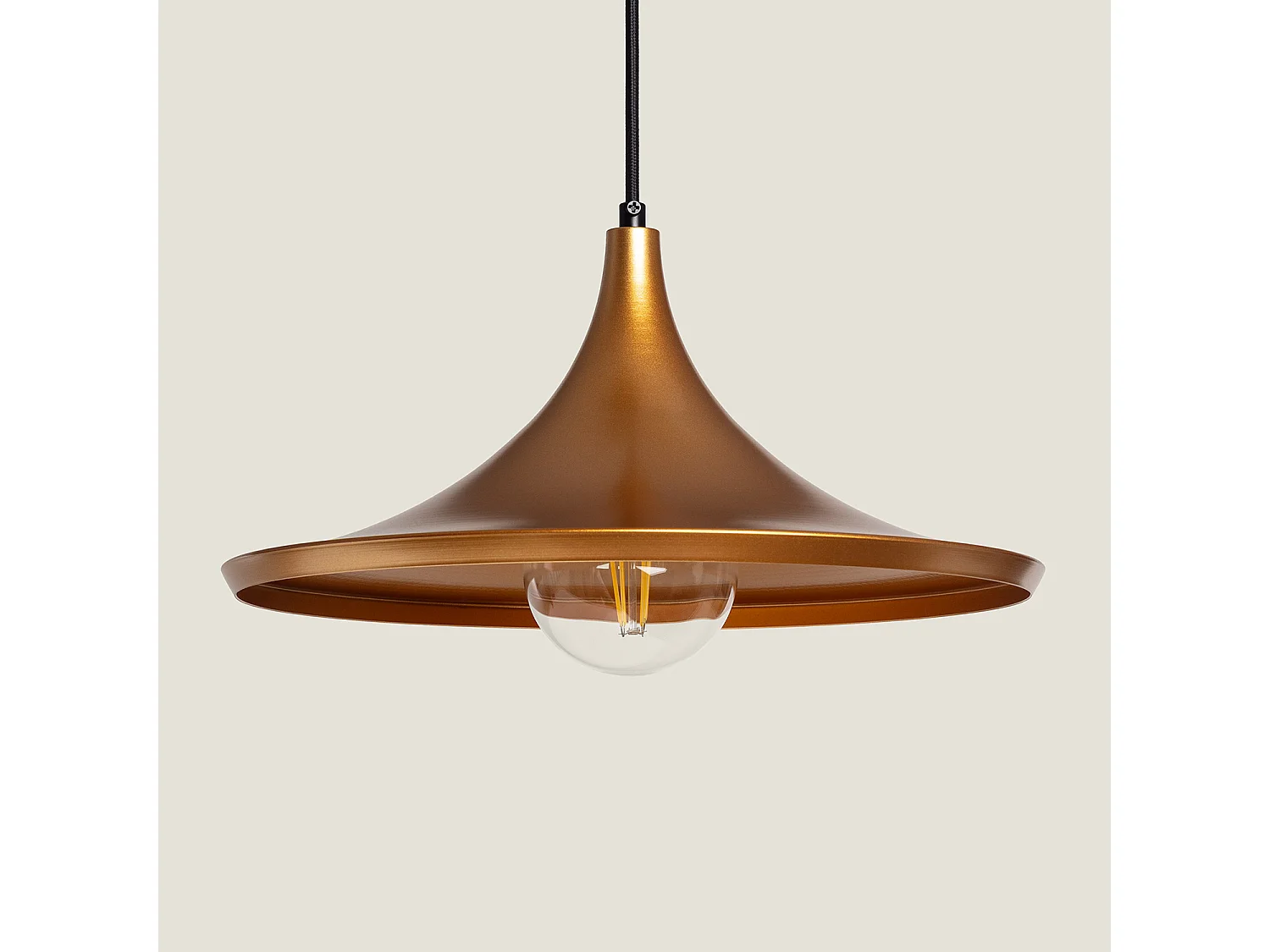 Lámpara Colgante Metal Tri Presley Dorado