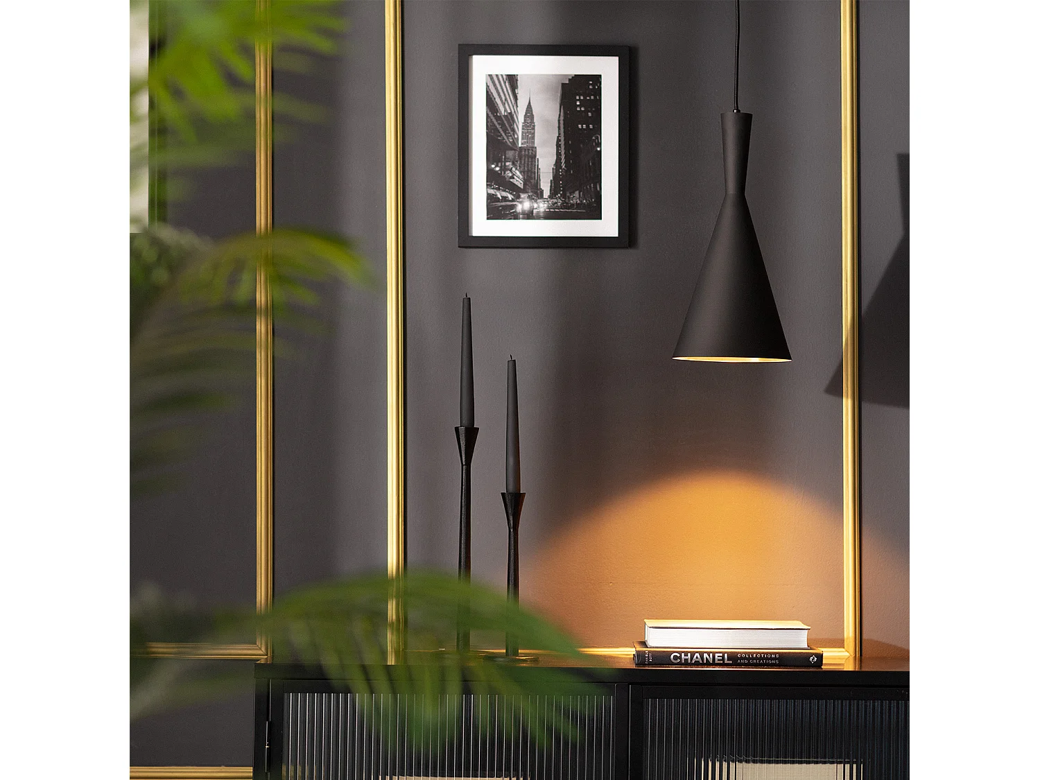 Suspension Métal Lennon Noir