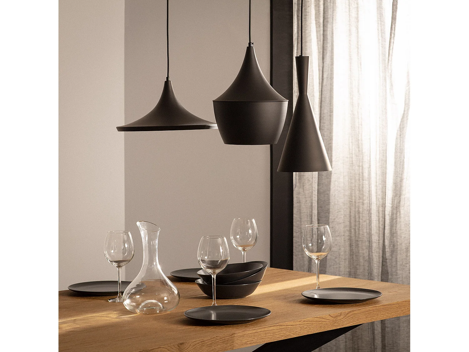 Suspension Métal Lennon Noir