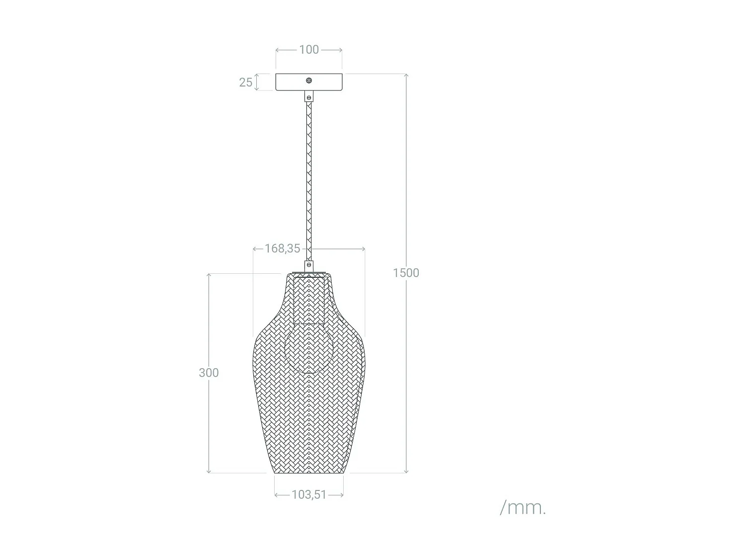 Suspension Verre Allende  Transparent