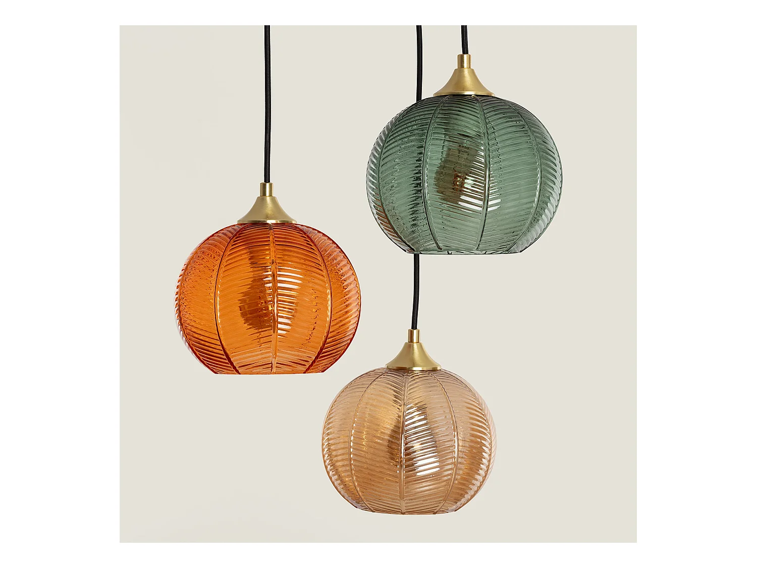 Lámpara Colgante Cristal Tri Klimt Multicolor