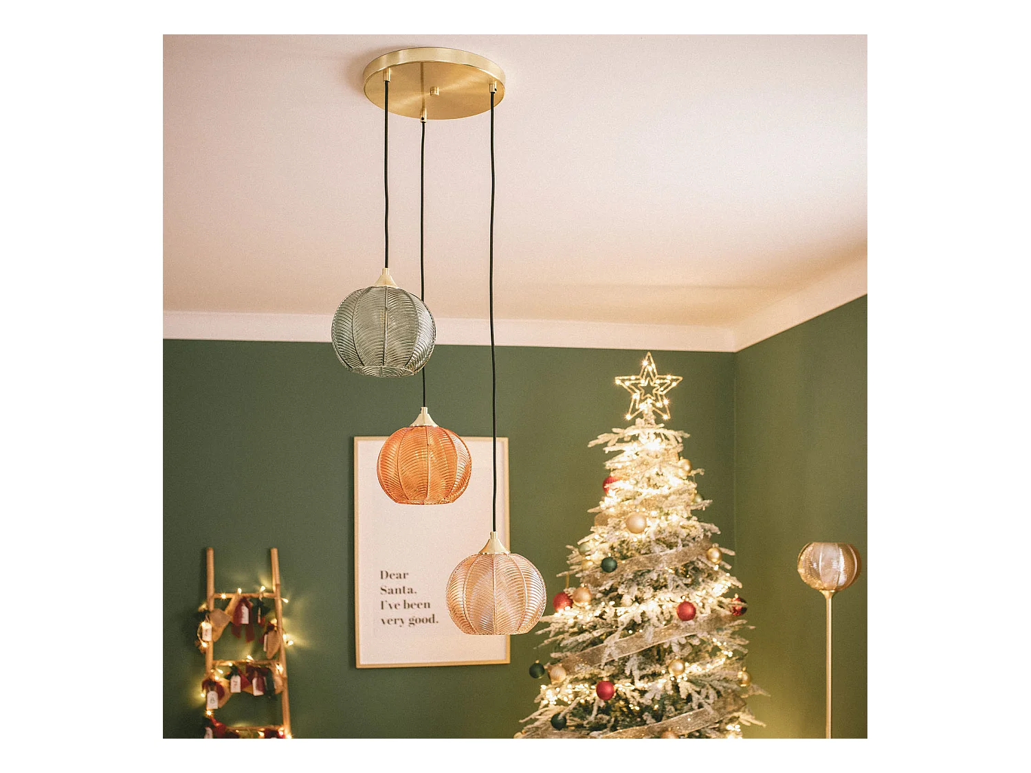 Lámpara Colgante Cristal Tri Klimt Multicolor