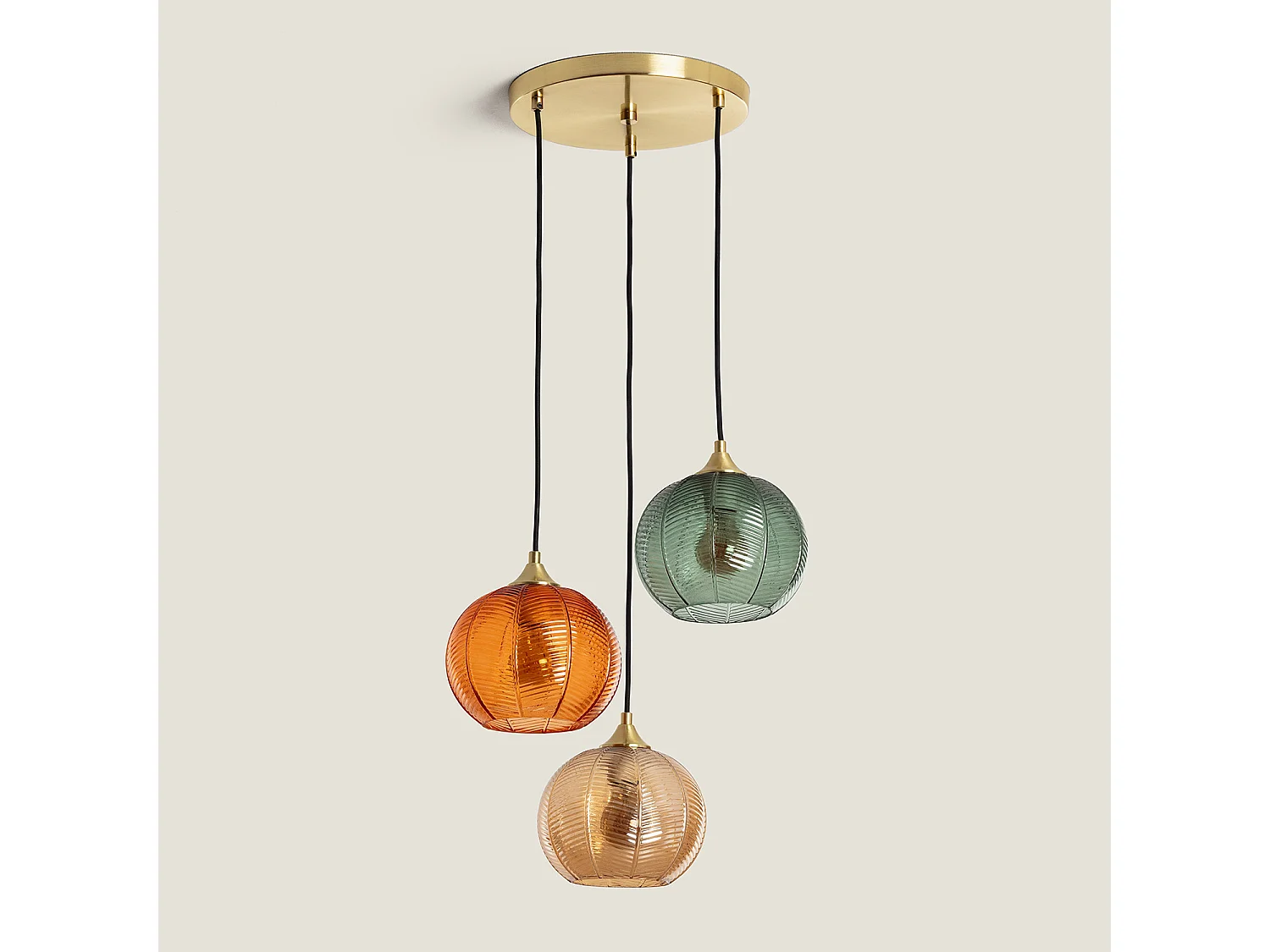 Lámpara Colgante Cristal Tri Klimt Multicolor
