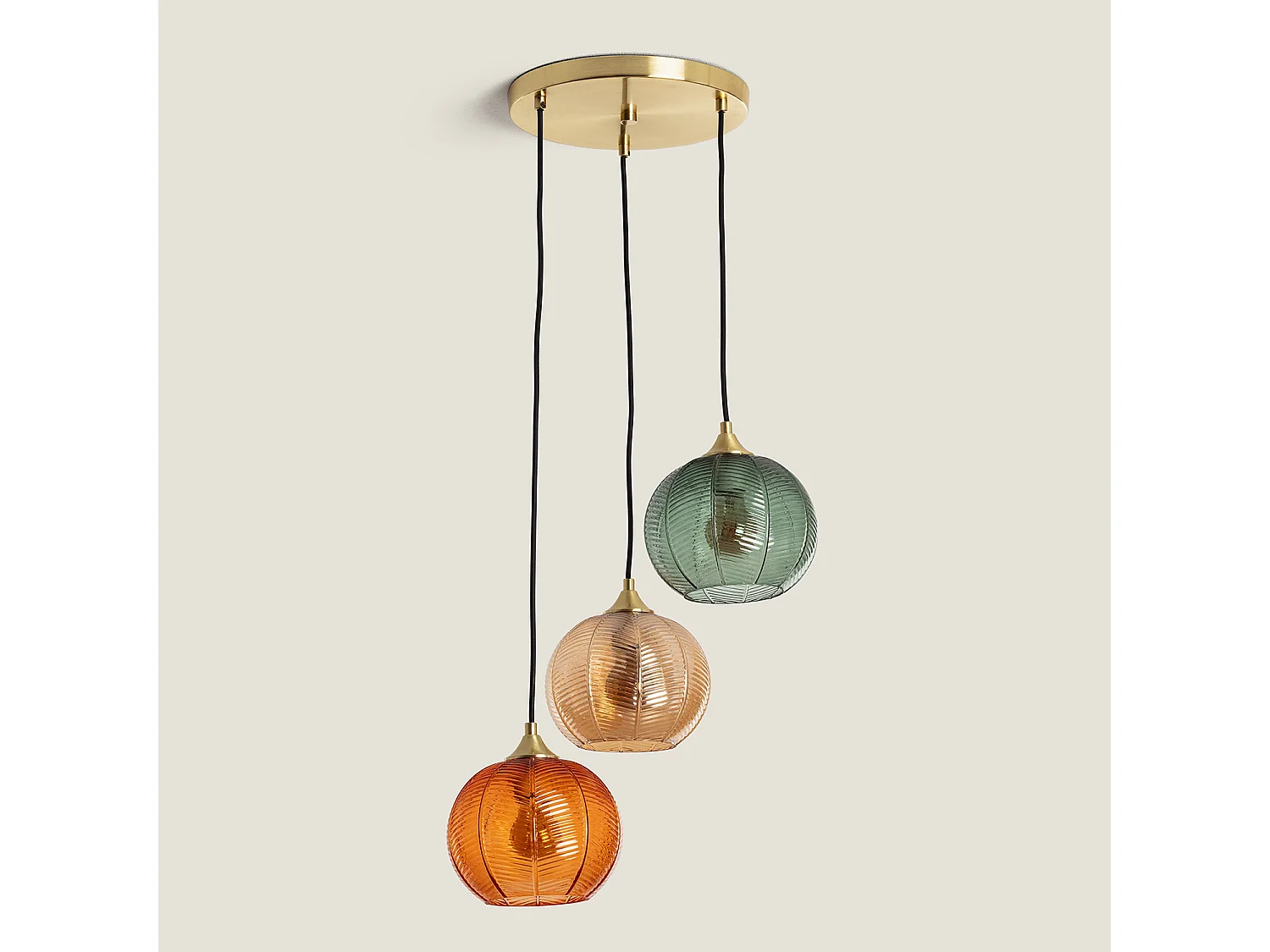 Lámpara Colgante Cristal Tri Klimt Multicolor