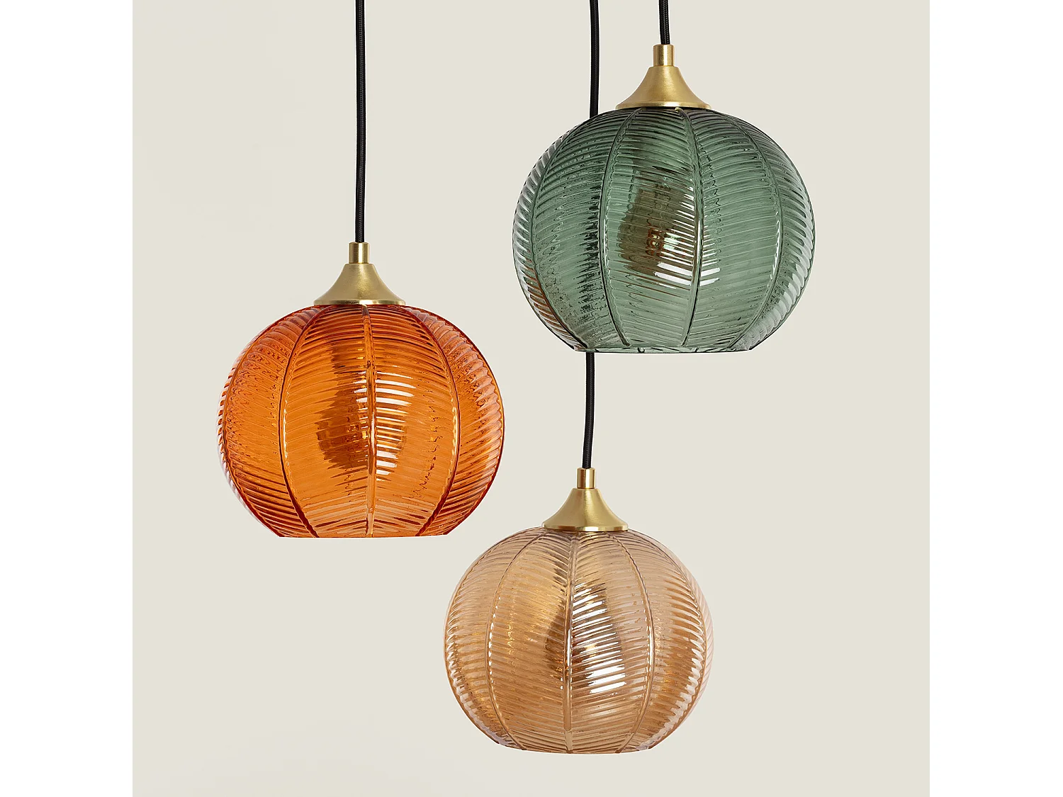 Lámpara Colgante Cristal Tri Klimt Multicolor