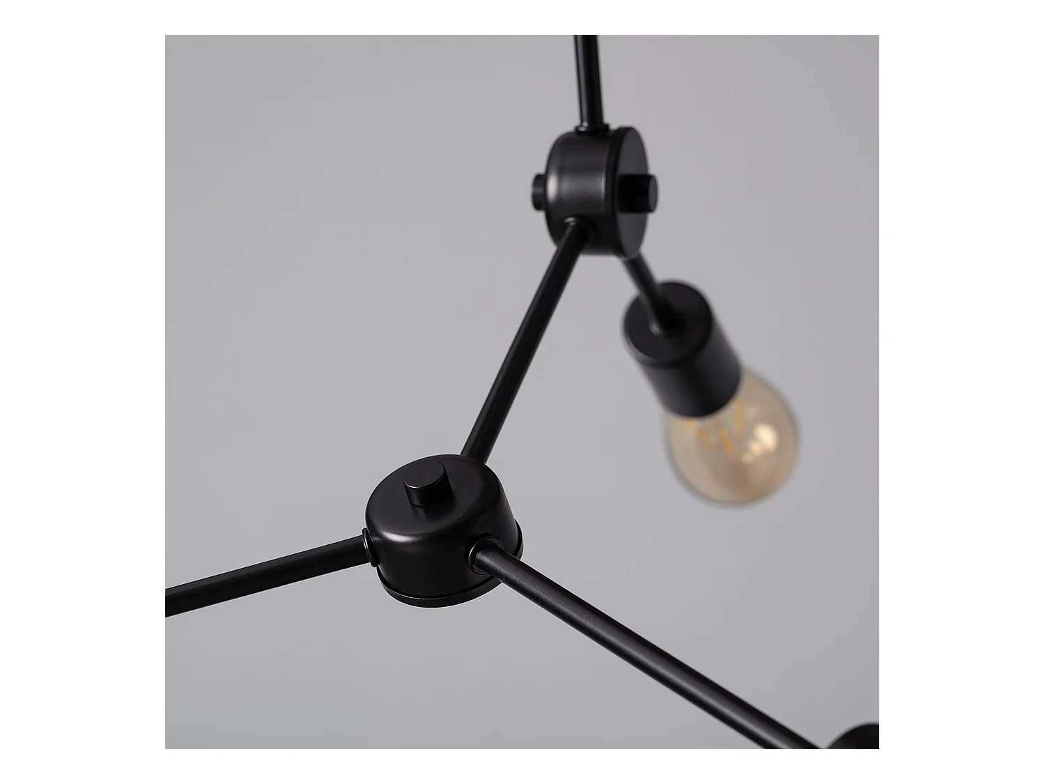 Lámpara Colgante de Metal Molecular Negro